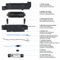 Altavoces Dinámicos Estéreo de Repuesto para Laptop, Módulo de Audio 0NFH3D para Dell X2 G4 Precision, Juego de Altavoces Compatibles de 2W RMS, Plástico ABS