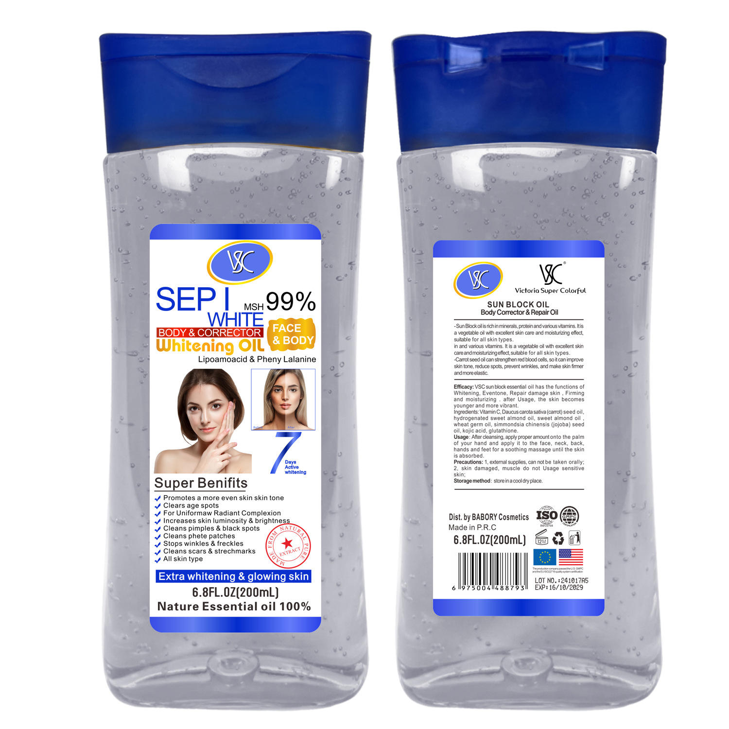 Correcteur corporel et huile réparatrice