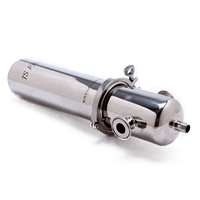 Boîtier de filtre à gaz personnalisable en acier inoxydable SS304 316L de 10 pouces, anti-corrosion, avec raccords TC ou à bride pour gaz de fermentation