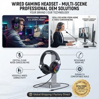 Headset Gaming Over-Ear Peredam Kebisingan OEM ODM dengan Bahan Metal, Bantalan Kulit, dan Codec untuk Mobile PC