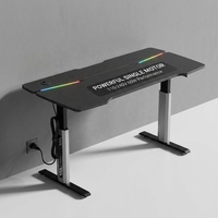 Escritorio Eléctrico Ajustable en Altura AOR Gaming, Borde de Aleación de Aluminio Premium, 3 Configuraciones de Memoria, Diseño Moderno de Grado Comercial para Oficina