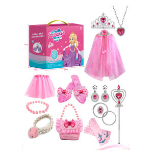 Set Regalo Costume di Compleanno per Bambine con Bacchetta Magica, Mantello, Gioielli e Accessori, Gioco di Ruolo da Principessa <span class=keywords><strong>Elsa</strong></span> - Product Image 4
