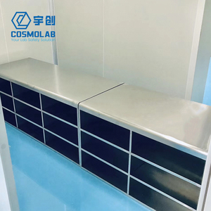 Armoire à chaussures en acier inoxydable sur mesure pour laboratoire hospitalier, casier de rangement, banc de changement de chaussures pour atelier de purification anti-poussière, résistant aux acides - Product Image 2