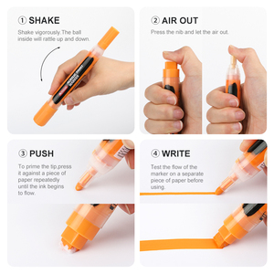 Mobee P-905700 10 colori Jumbo Set pennarello vernice acrilica doppia punta 10mm largo e 3mm Fine per opere d'arte e lettere audaci - Product Image 4