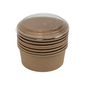 Tazón de Papel Negro y Kraft de Primera Calidad con Logotipo y Tamaño Personalizados para Restaurante, Ensaladas, Sopas, Fideos y Comida para Llevar - Product Image 4