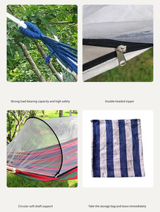 Hamac de Camping de Jardin Portable Suspendu Balançoire Hamacs Extérieurs Hamac avec <span class=keywords><strong>Moustiquaire</strong></span> Hamac Pliant - Product Image 4