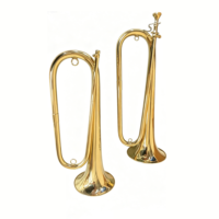Youth Brass Trumpet High Quality Brass Material Musical Instrument Charge Trumpet Factory Direct Ready Stock