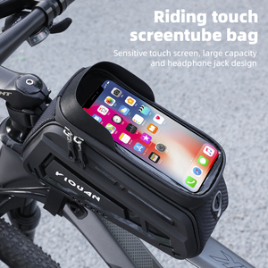 Sac de guidon de vélo étanche avec écran tactile, sacoche de téléphone portable pour cyclisme, en EVA+PU, sangle réglable - Product Image 3
