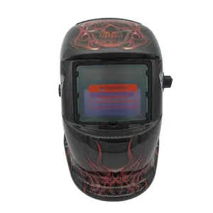 Helm las otomatis, serat karbon predator elektronik flip up dapat gelap otomatis