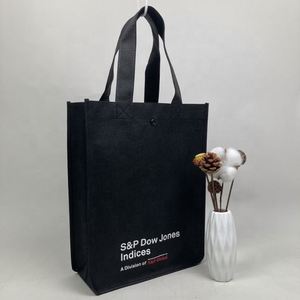 ถุงผ้านอนวูฟเวนพับได้สีดำถุงช้อปปิ้งของกวางโจว - Product Image 5