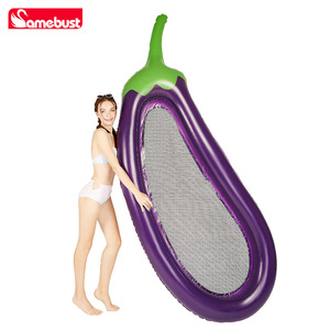 Samebust <b>Inflatable</b> Eggplant <b>Float</b> 250x105x20cm PVC Pool Lounge For Adults Swimming Fun - Product Image 3