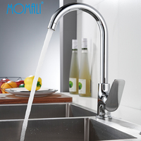 Robinet de cuisine en laiton monté sur le pont, robinet de cuisine à poignée unique pour hôtel, avec eau chaude et froide, directement de l'usine Momali