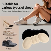 DAMEI Semelles pour chaussures à talons hauts pour femmes, 2 pièces, tissu imitation daim élastique, 0,7 cm d'épaisseur, protège-talons