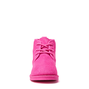 Bright <b>Pink</b> Faux Suede Children Snow <b>Ankle</b> <b>Boots</b> Lace Up Side Zipper Fleece Lining Non Slip Rubber Sole Warm Winter <b>Boots</b> - Product Image 4