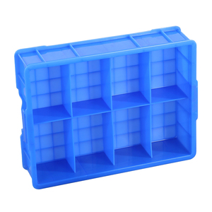 Boîte de rangement en plastique solide avec séparateurs, boîte de rangement pour vis et pièces d'outils, bacs en plastique pratiques empilables, caisses d'entrepôt - Product Image 1