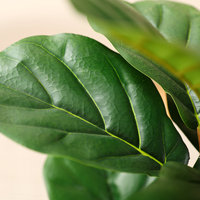 Arbre artificiel Ficus lyrata de 60 pouces avec des feuilles réalistes, un tronc naturel, style tropical, plantes artificielles, verdure, décoration intérieure