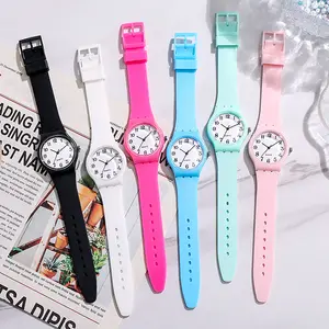 Student Watch Female Digital Candy Color Fashion Leisure Silicone Quartz Lady Watch Children's Watch
