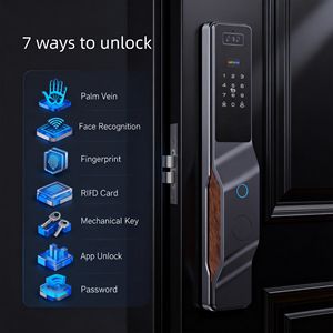 ราคาโรงงาน ควบคุมผ่านแอ<span class=keywords><strong>ป</strong></span> Tuya  ระบบล็อคอัจฉริยะ  <span class=keywords><strong>ป</strong></span>ลดล็อคด้วยลายนิ้วมือและใบหน้า  วัสดุอลูมิเนียมอัลลอย สำหรับ<span class=keywords><strong>ป</strong></span>ระตูไม้ / กระจก / ทองเหลือง - Product Image 3