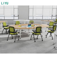 Chaise de conférence pliable empilable Liyu de style contemporain avec roulettes pour formations et réunions