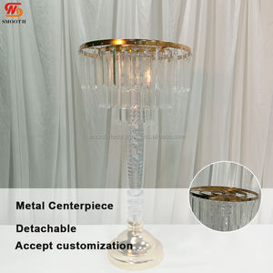 SMOOTH 80Cm DE ALTO arreglo de flores decorativas transparentes soporte de flores de acrílico transparente para centro de mesa de boda - Product Image 6