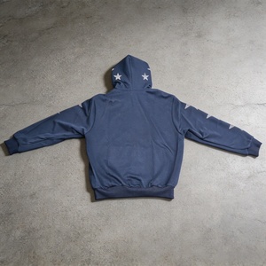 Sudaderas con capucha personalizadas con logotipo serigrafiado, estilo urbano, con cremallera, para hombre, de alta calidad, de felpa francesa, estilo vintage. - Product Image 3