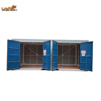 Conteneur de stockage pliable préfabriqué de 20 pieds, mobile, pliable, portable, avec 2 portes latérales