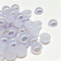 Perles en résine demi-rondes plates de 2 mm, multicolores, imitation perle, pour vêtements, nail art, bijoux, bricolage, décoration artisanale