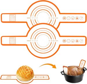 Custom <b>Silicone</b> Bread Sling for Dutch Oven Reusable Bread Sling With Long Handle to Transfer Sourdough - Product Image 1