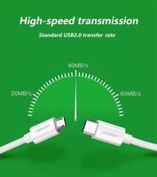 Cable USB C a Micro USB Ugreen US243 de 1.5m, Cable de Carga Rápida Tipo C a Micro USB 2A, Admite Carga Rápida y Transmisión de Datos