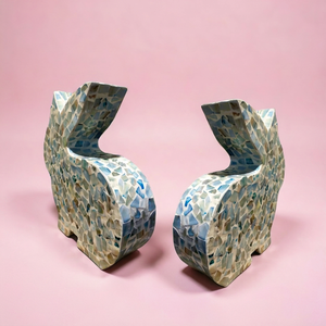 Charming Luxury Mother of Pearl and Bamboo Core <b>Easter</b> Bunny Sculpture Handmade Decorative <b>Ornament</b> for Home Decor From Vietnam - Product Image 1