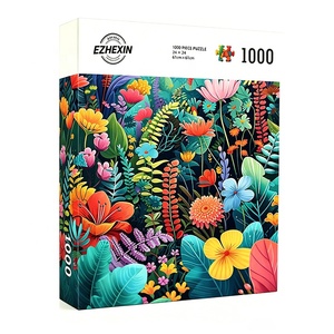 Rompecabezas de Lujo de 1000 Piezas con Diseño de Flores Coloridas para Adultos, Desafío Imposible, Rompecabezas Difíciles para Niños, Directo de Fábrica - Product Image 1