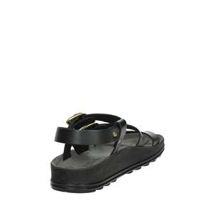 Sandalias de fantasía para mujer, sandalias bajas S350 Estrella, sandalias planas negras - Product Image 3
