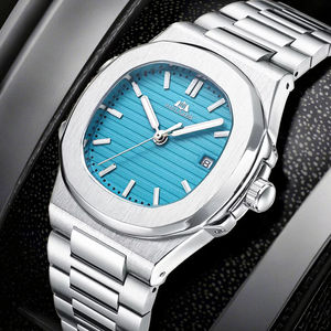 <span class=keywords><strong>Reloj</strong></span> Deportivo <span class=keywords><strong>Cuadrado</strong></span> de Acero Inoxidable de Alta Calidad con Movimiento Automático, Tipo Mecánico, Esfera con Manecillas para Hombre - Product Image 1