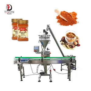 Automatic Flour Sesame Coffee Curry Cocoa Milk Powder Packing Can Jar Bottle Filling Machine