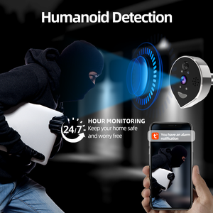 360 °   Caméra <span class=keywords><strong>de</strong></span> sonnette à <span class=keywords><strong>vue</strong></span> panoramique avec écran <span class=keywords><strong>de</strong></span> 4,3 pouces, Tuya Smart, batterie <span class=keywords><strong>de</strong></span> 5000 mAh, caméra <span class=keywords><strong>de</strong></span> judas et sonnette, audio bidirectionnel pour la sécurité - Product Image 3
