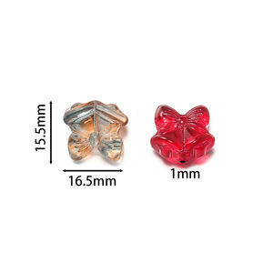 Translucent Glass Flower Beads Small Size Pearlescent Treatment For DIY Jewelry Making Accessories - Product Image 2