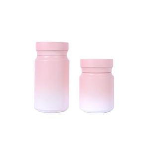 Customized PET Plastic Blister Medicine Bottle Packaging with Screw Caps