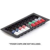 500pcs Capacité de Puce Las Vegas Style Dealer Table Chip Tray Casino Poker Chips Tray