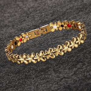 Bijoux biomagnétiques en acier inoxydable, Bracelets papillon magnétiques, Bracelet cheville pour femmes, Bracelets d'équilibre de santé - Product Image 1