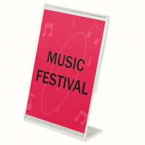 Manufacture Custom L Shape Acrylic Display Stand <b>Card</b> Reserved <b>Table</b> Menu Sign - Product Image 4