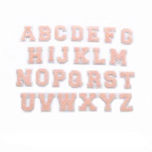 Factory Sale Iron on 5cm White Edge Colorful Embroidered Chenille Letter Patches - Product Image 4