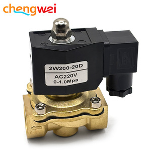 Válvula Solenoide Naranja 2W200-20D AC220V de Latón Normalmente Cerrada para Control de Tuberías de Agua - Product Image 1