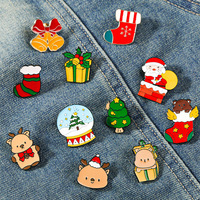 Broche personnalisée en alliage de zinc, adorable bonhomme de neige, cadeaux de Noël, boîte mystère, badge, épingle en émail souple ou dur pour enfants