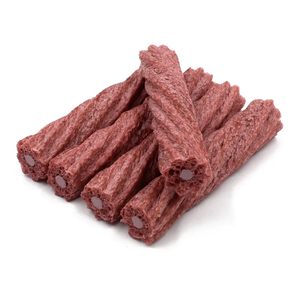 Gran oferta OEM, golosinas de hueso inflado para perros, sándwich, palo Dental para perros, queso, arándano, fresa, naranja, sabores, comida para moler mascotas, 100g - Product Image 4