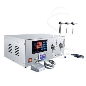 Máquina de Llenado de Líquidos con Bomba Magnética de Doble Cabezal, 2 Boquillas, Pedal, para Perfume, Agua, Aceite, Jabón, Detergente - Product Image 1