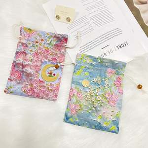 Bolsa de Tela de Algodón de Doble Capa con Forro de Franela y Cordón para Empaque de Cajas de Regalo, Venta al por Mayor de Fábrica - Product Image 2