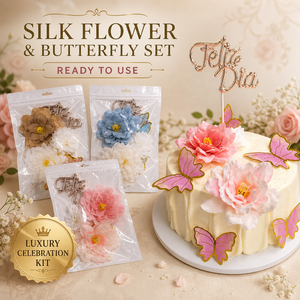Kit de 8 Adornos para Pastel de Feliz Día del Padre en Español, Decoración de Flores de Peonía de Seda y Mariposas para el Día de <span class=keywords><strong>la</strong></span> Madre, Aniversario o Fiesta - Product Image 1