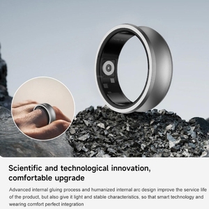 Bague intelligente en acier inoxydable pour hommes, compatible Android et iOS, IP68, moniteur de fréquence cardiaque et de SpO2, suivi sportif, analyse du sommeil - Product Image 6