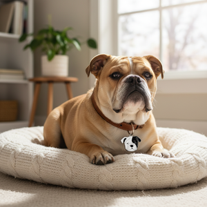 Medaglietta per Cani Bulldog, Ciondolo in Smalto Nero, Charm ID per Animali Domestici, Accessori per Piccoli Animali - Product Image 3