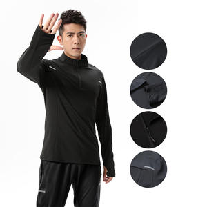 Giacca da ginnastica sportiva da <span class=keywords><strong>uomo</strong></span> con cerniera pantaloni Casual tuta da <span class=keywords><strong>Fitness</strong></span> stampata per la primavera ampia compressione di stile sportivo Casual - Product Image 6